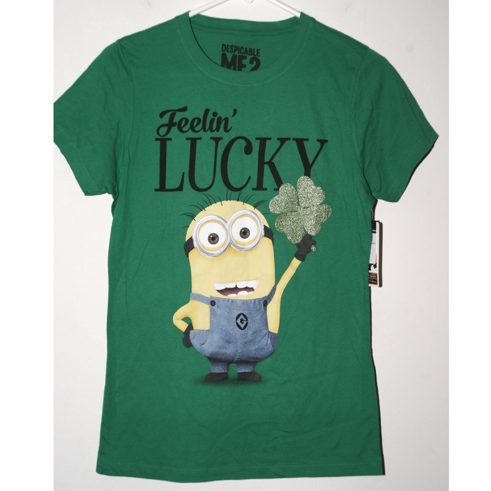 Despicable Me Feelin' lucky minion shamrock tee